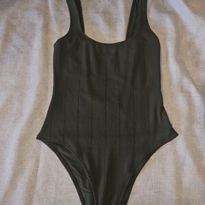 Aerie Olive Ribbed One Piece
